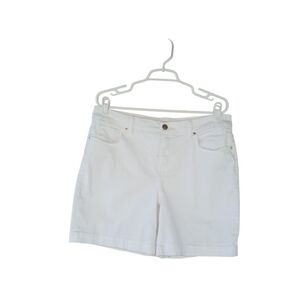 Chico's White So Slimming Girlfriend Denim Short Size 12
